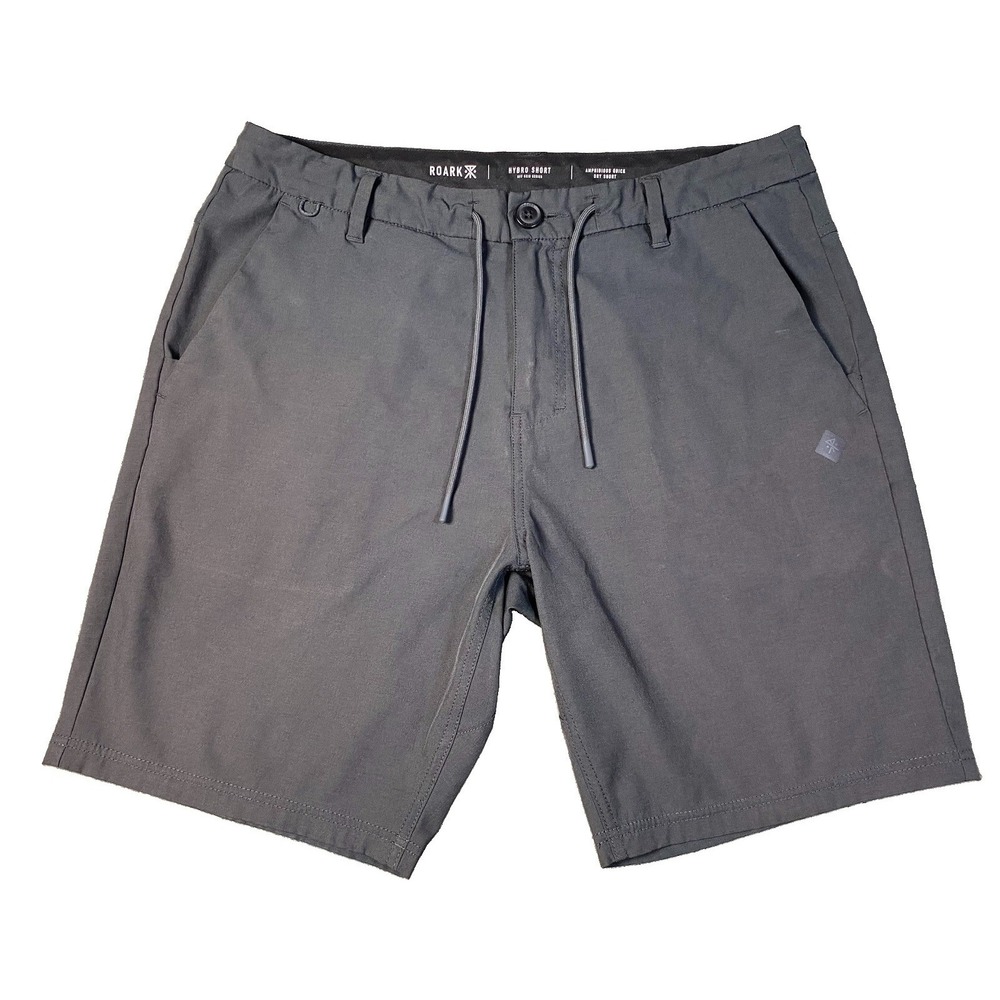 Roark Hybro Shorts Men's 33 Gray Quick Dry Stretch Amphibious Board Shorts 9"